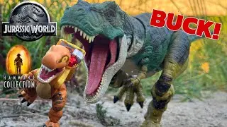 Jurassic World Hammond Collection Buck T-rex SDCC Convention crasher, Dinosaur Toy Review 