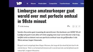 ONWAARSCHIJNLIJK MOOI DOELPUNT VAN KEEPER IN HET AMATEURVOETBAL!