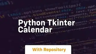 python tkinter calendar