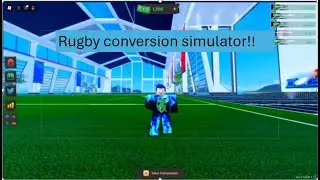 playing rugby conversion simulator on Roblox!