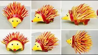 How to Carve an Adorable Apple Hedgehog | Creative Fruit Art Decoration for Any Occasion