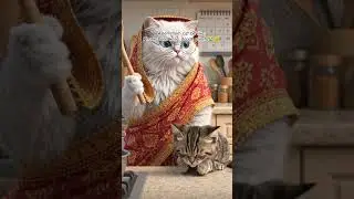 Asian Mom Cat Scolds Kitten 😹 #CatBeLike
