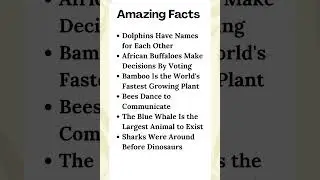 Some Amazing Facts #facts #nature #factsaboutworld #factsaboutnature