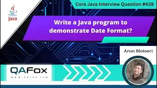 Write a Java program to demonstrate Date format (Core Java Interview Question #439)