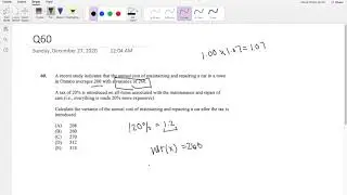 SOA Exam P Question 60 | Adjusting Variance