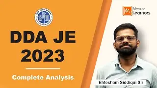 DDA JE 2023 Complete Analysis | Master Learners