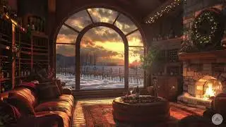 Vineyard Valley Study Retreat 🍇 Classical Music & Fireplace
