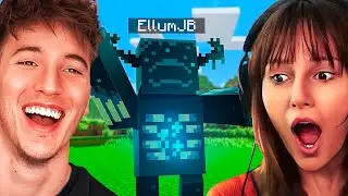Scaring Talia Mar & Freya As The Warden On Minecraft SMP!