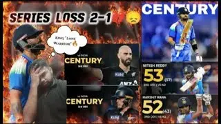 💯King Kohli 'Sher' akela pad gaya💔😞. India lost series 🤯😔. Daryl Mitchell and phillips century🔥.