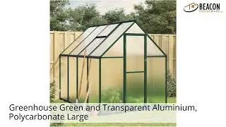 Greenhouse Green and Transparent Aluminium Polycarbonate Large