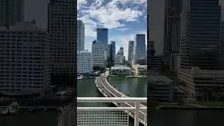 View from Brickell Key in Miami, FL #miami #miamivibes #miamivideographer #waterfrontproperty