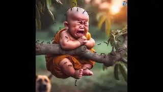 Little monk so cute  full video 🌿🌿🌾🌾🍁#viralvideo #cutemonk #funnyvideos #cutelittlemonk #funnyclips