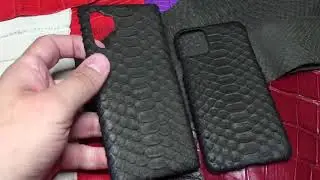 Чехол от FilArtLeather для iPhone 11 Pro Max и Samsung Note 10 Plus из кожи питона Люкс. Case python