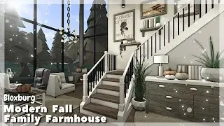 BLOXBURG: Modern Fall Family Farmhouse Speedbuild (interior + full tour) Roblox House Build