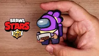 brawl stars X Among us clay Art - Shelly
