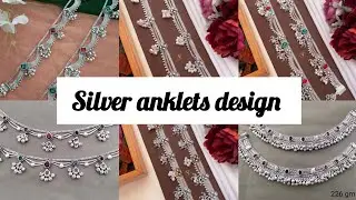 Latest Silver anklets design/Lightweight oxidised anklets designs/wedding jewellery  #silver #viral 