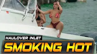 HUGE OUTBOARDS BOUNCING AROUND !! HAULOVER INLET BOATS | BOAT ZONE