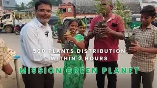 Omniscience spoken English academy students doing social service. Plants distribution.