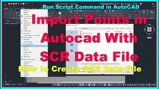 Import Points in Autocad With SCR Data File. | How to Create SCR Data File |