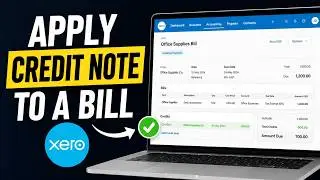 How to Apply a Credit Note to a Bill in Xero | Xero Credit Note to Bill | Applying Supplier Credit