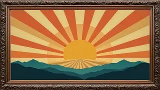 Art Deco Sunrise Geometry | 4K Art Frame Screensaver for TV | Vintage 1920s Graphic