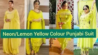 Neon/Lemon Yellow Colour Punjabi Suit | Lemon Yellow Dress for Wedding | Lemon Colour Dress Design |