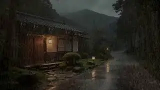 Find Stillness 🌧️ Rainfall on Wooden Cabin Roof for Deep Sleep and Serenity 🌙