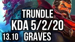 TRUNDLE vs GRAVES (JNG) | Rank 4 Trundle, 5/2/20 | KR Challenger | 13.10