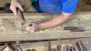 Wood carving is gradually being perfected by the hands of skilled craftsmen