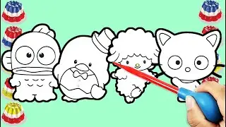 ✨ Satisfying Jelly Coloring | Hello Kitty Character Stickers