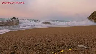 Raw Ocean Power: Majestic Waves Crash at Sunset | Perfect for Meditation & Focus