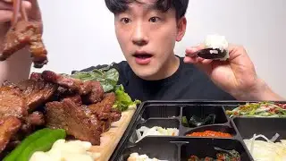 ASMR 갈비정식 흰쌀밥 쌈밥 리얼사운드 리얼먹방 한식 Real Sound Korean food Mukbang