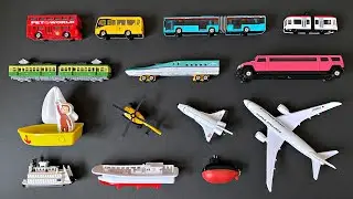 Learn Transport Vehicle, Ship, and Aircraft Names and Sounds for Kids with Tomica & Siku!