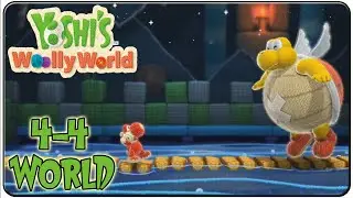Yoshi's Woolly World 100% Walkthrough World 4-4 Knot-Wing the Koopa's Aqua Fort