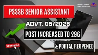 PSSSB 296 & 418 Posts 2025** update including **Senior Assistant Vacancies** increase | 