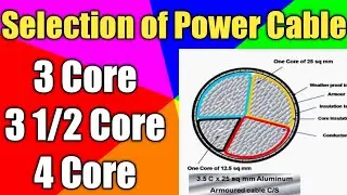 Selection of power Cable| Use of 3 and half core cable| Types of Electrical Cable | Hindi