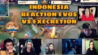 INDONESIA STREAMER AND CASTERS REACTIONS MSC EVOS LEGENDS VS EXECRETION
