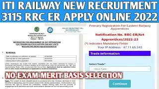 RRC - ER ITI Apprentice recruitment 2022-23 || Railway recruitment cell eastern railway