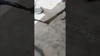Repair work. This garage floor had a some cracks running along we repaired first