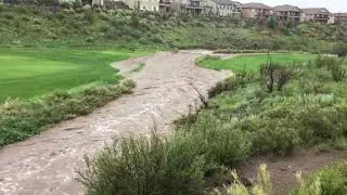 Flooding at golf course in Prescott, Arizona