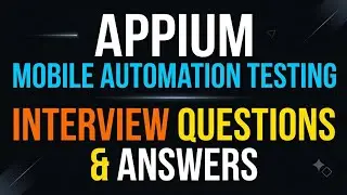 APPIUM 2.x/3.x Mobile Automation Testing - End to End - Frequently Asked Interview Q&A | Don't Skip