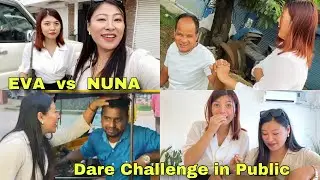 Extreme & Funniest Dare Challenge in Public with @evajamir😱in Dimapur 🤣