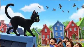 Cat on the Roof Rhyme for Kids | Fun Animal Adventure Song