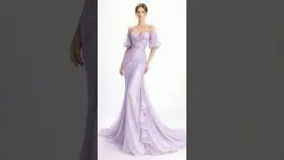 #edit Ultra-Modern Lilac Couture Dress | Luxury Women&rsquo;s Fashion Design | High-End Studio Concept