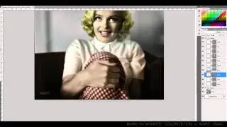 Marilyn Monroe Colorization Timelapse