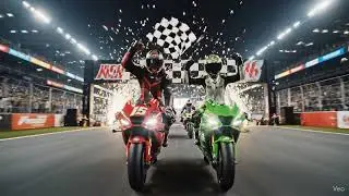 Dual Team Motorcycle Race Victory