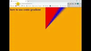 How to use conic gradient in css