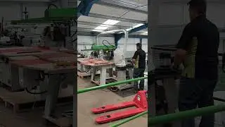 Preparing our mezzanine for a demo🤗 #crosscut #wadkin #WadkinBursgreenmachine #advancedmachinery