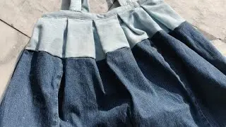 Old Jeans to Trendy Tote Bag | Easy DIY Upcycling ♻️ #trending #sewing #fashion 
