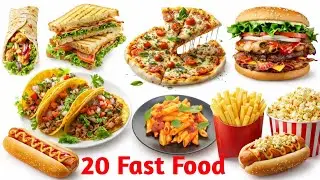 Burger, Pizza & Fries 🍕🍔 | Fast Food Names for Kids Kids Vocabulary | Super Fun Video